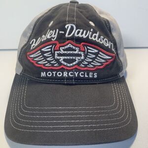 Harley - Davidson Motorcycles Women's Cap Hat Embroidered Wings Logo Pink Bling